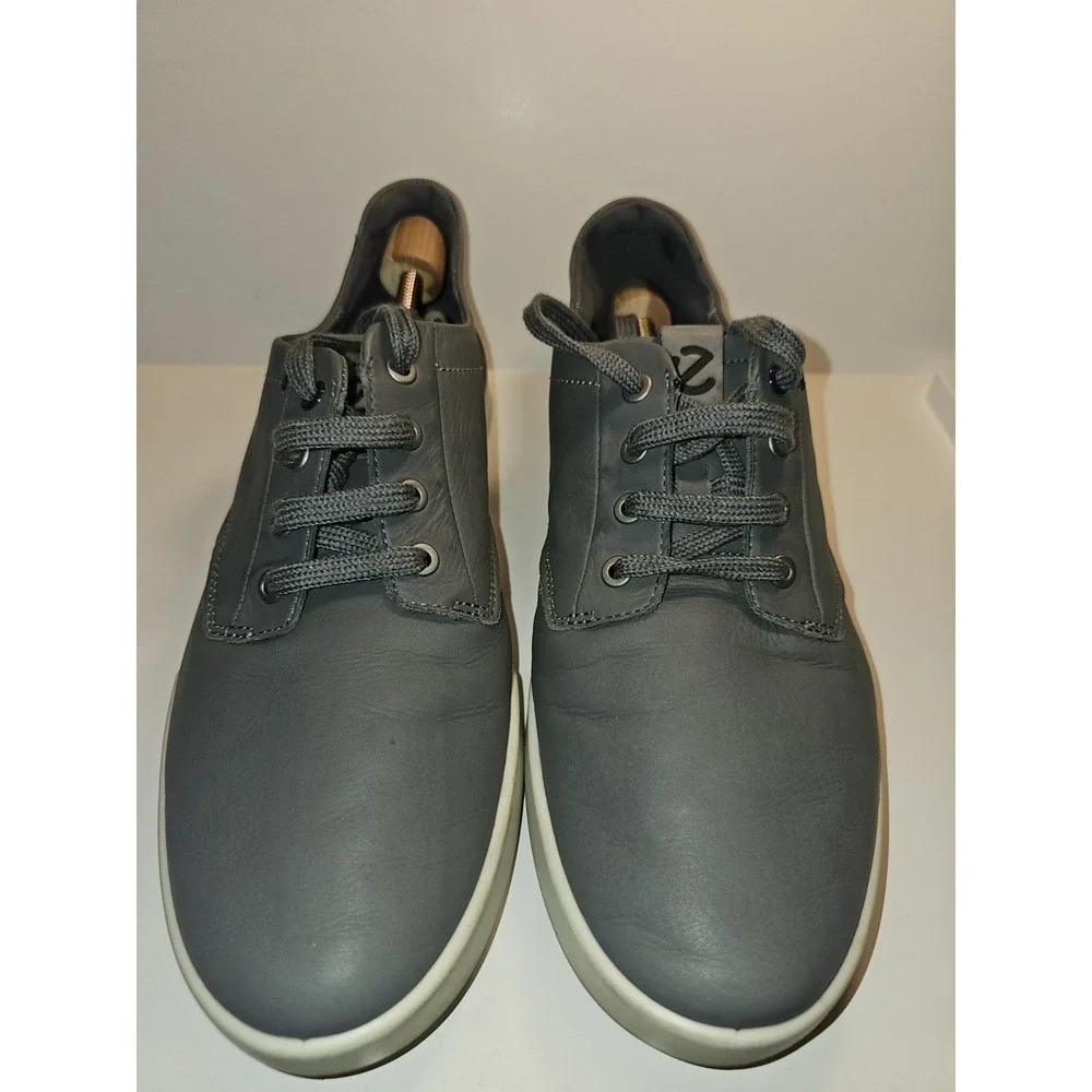 Ecco Men's Leather Sneakers Grey Size 10